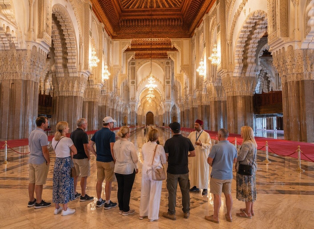 Hassan II Mosque on the Atlantic coast of Casablanca
